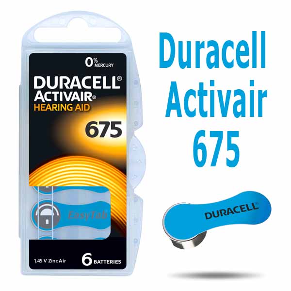 Батерии за слухови апарати DURACELL ACTIVAIR 675, D675, DA675N6, PR44 1.45V.jpg Батерии за слухови апарати DURACELL ACTIVAIR 675, D675, DA675N6, PR44 1.45V.jpg